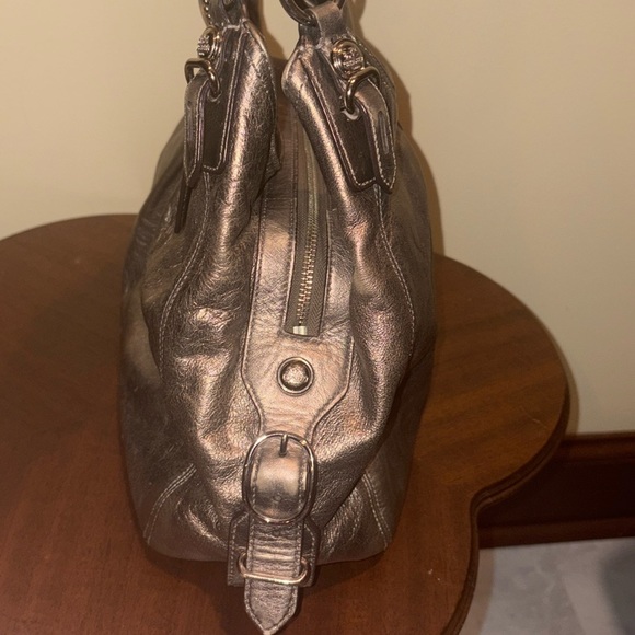 Coach Madison Maggie Mia shoulder bag  satchel  silver bronze metallic excellent - Picture 6 of 17